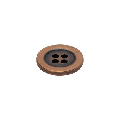 Metal 4-Hole Button - 24L/15mm - Copper