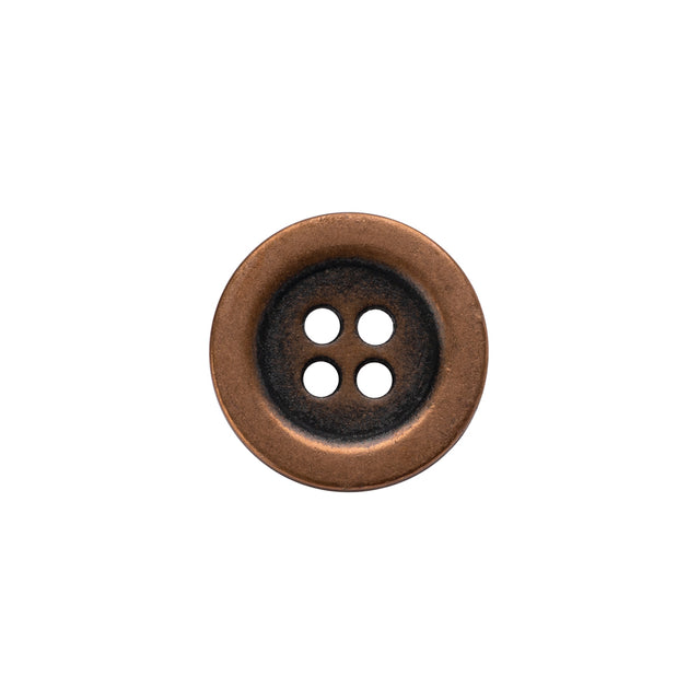Metal 4-Hole Button - 24L/15mm - Copper