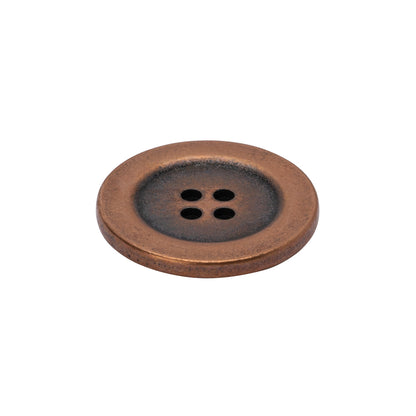 Metal 4-Hole Button - 36L/23mm - Copper