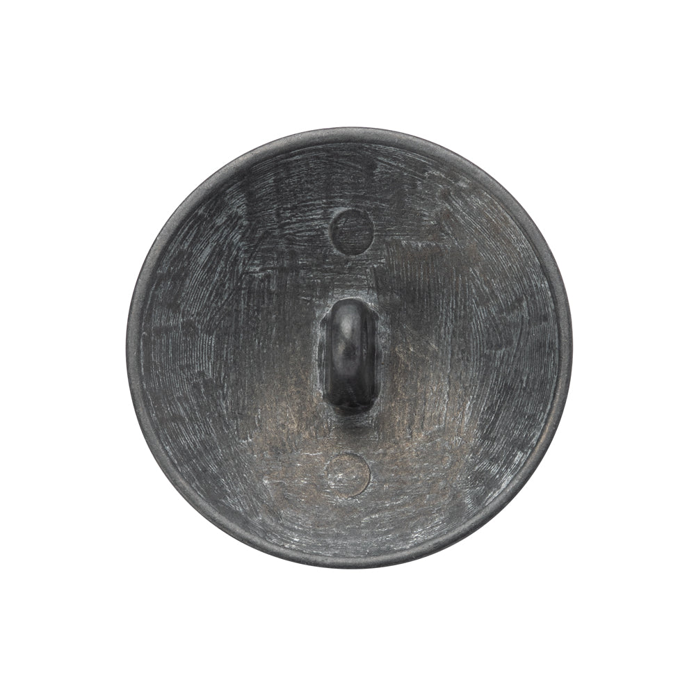 Metal Shank Back Button - 40L/25.5mm - Distressed Pewter Crest - Detail