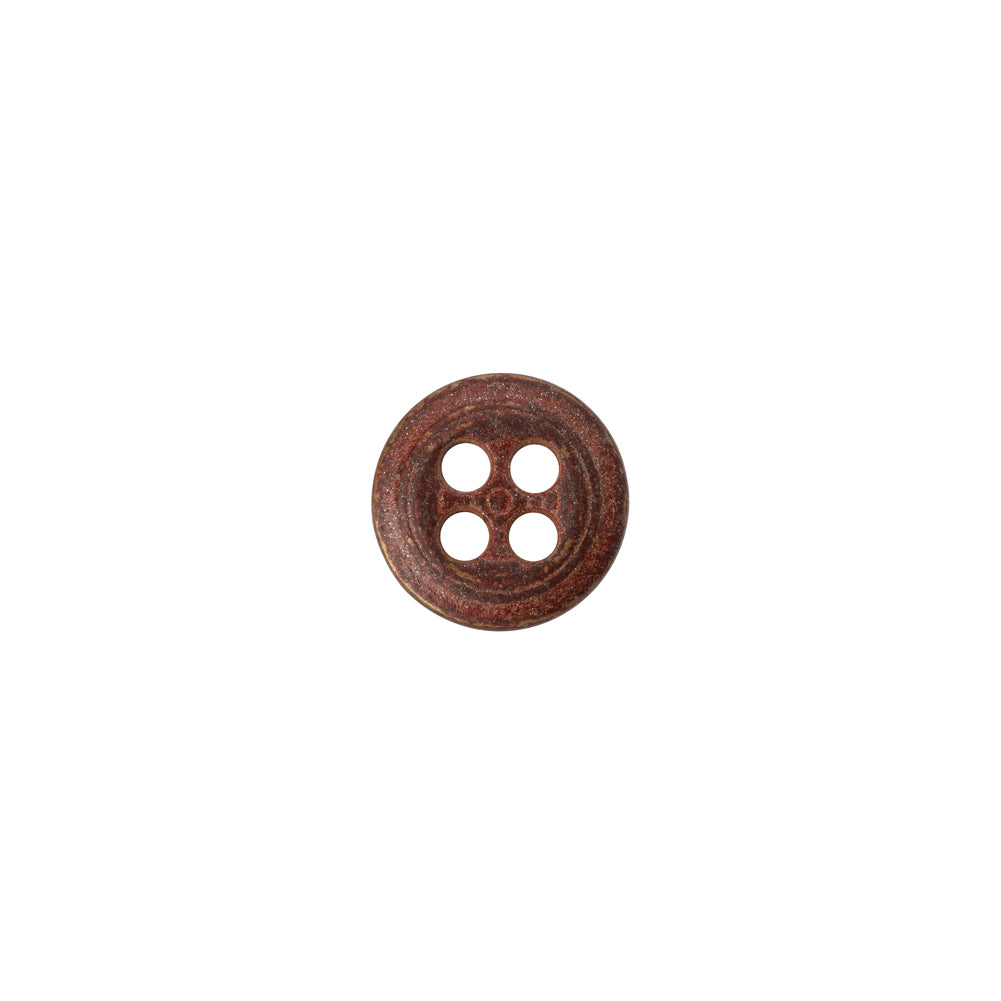 Metal 4-Hole Button - 16L/10mm - Matte Copper