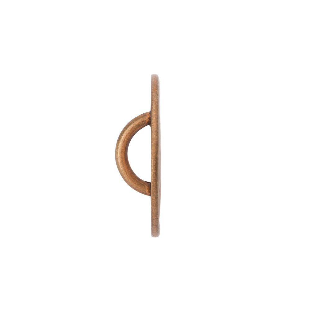 Metal Shank Back Button - 36L/23mm - Copper Ring - Folded