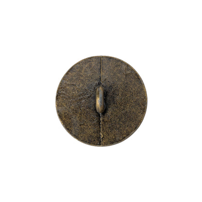 Metal Shank Back Button - 30L/19mm - Brass Flowers and Rainbows Embossed