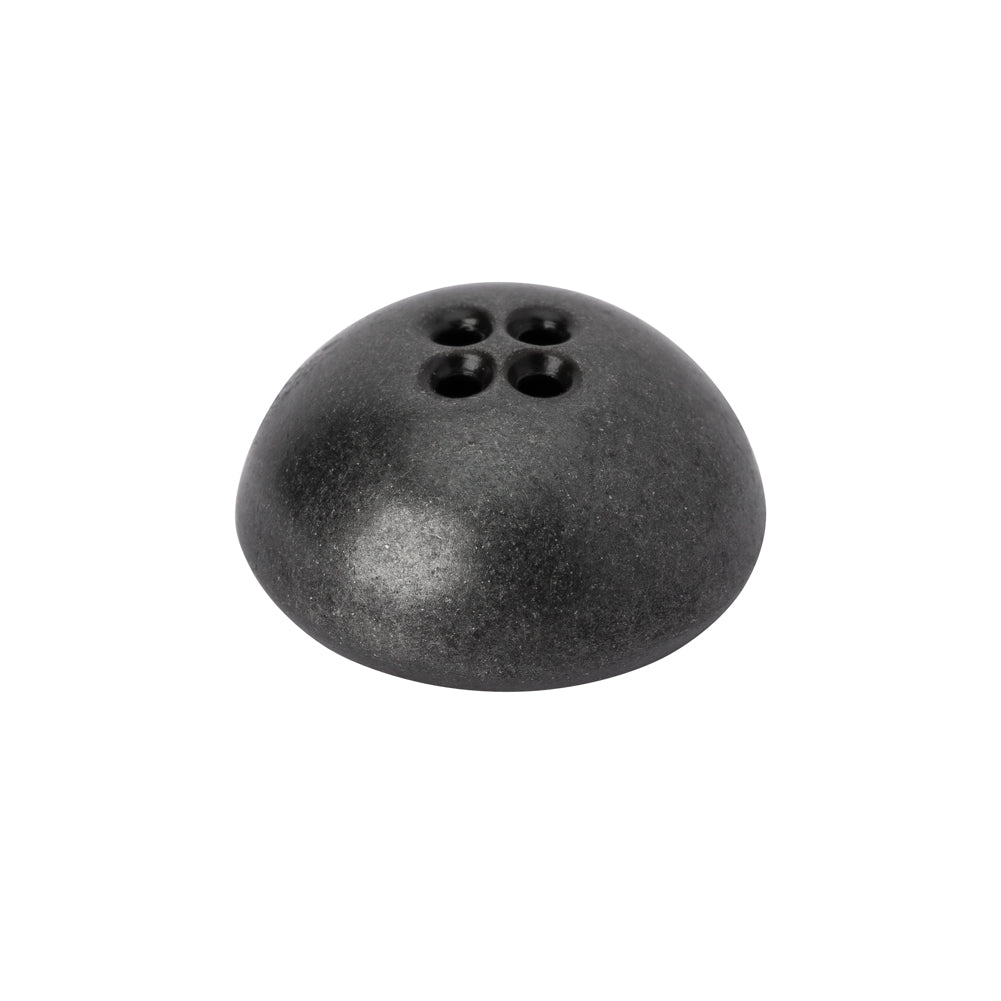 Metal 4-Hole Button - 36L/23mm - Gunmetal Gray Domed - Folded