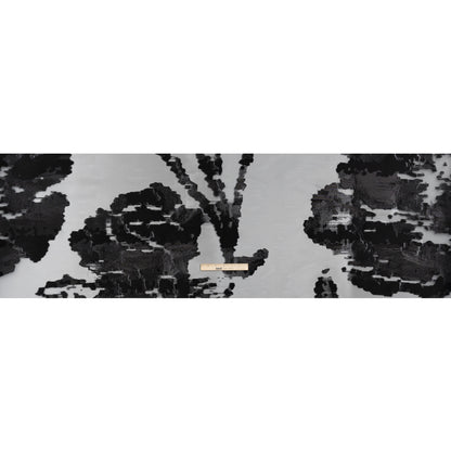 Metallic Black Abstract Luxury Burnout Brocade