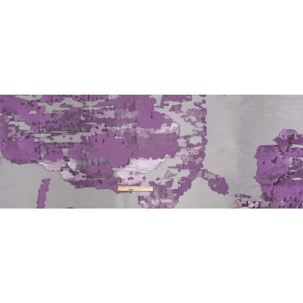 Metallic Purple Abstract Luxury Burnout Brocade - Full