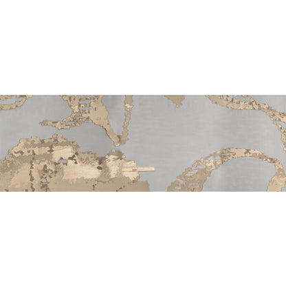 Beige and Black Metallic Abstract Luxury Burnout Brocade