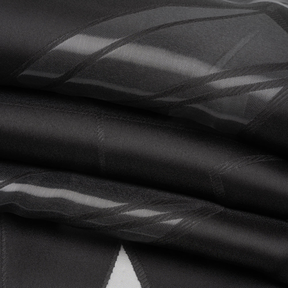 Black Abstract Luxury Burnout Brocade