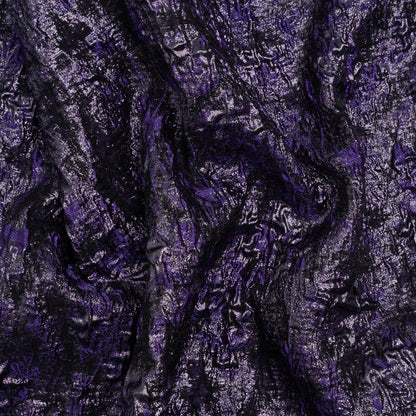 Metallic Purple and Black Abstract Luxury Brocade