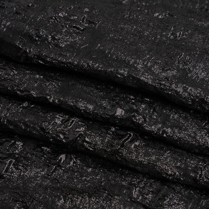 Metallic Black Abstract Luxury Brocade