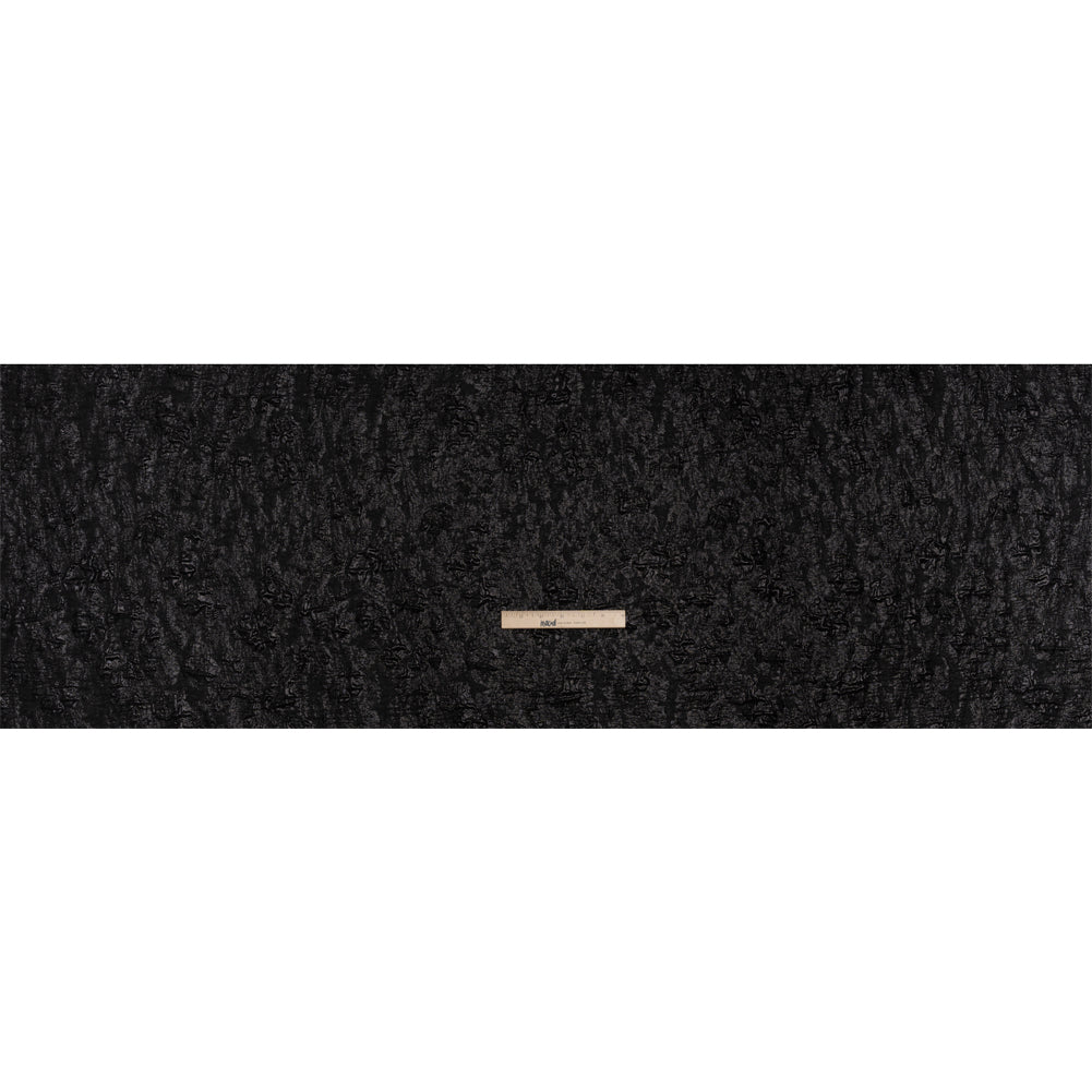Metallic Black Abstract Luxury Brocade