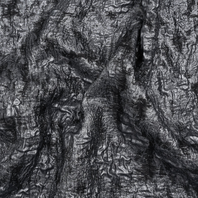 Metallic Silver and Gray Abstract Luxury Brocade