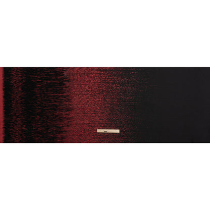 Black and Metallic Red Striated Luxury Brocade