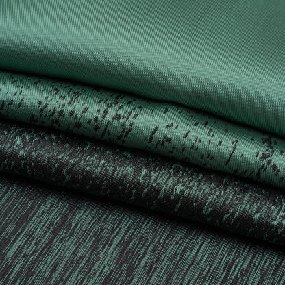 Sea Green and Metallic Black Striated Luxury Brocade