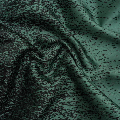 Sea Green and Metallic Black Striated Luxury Brocade