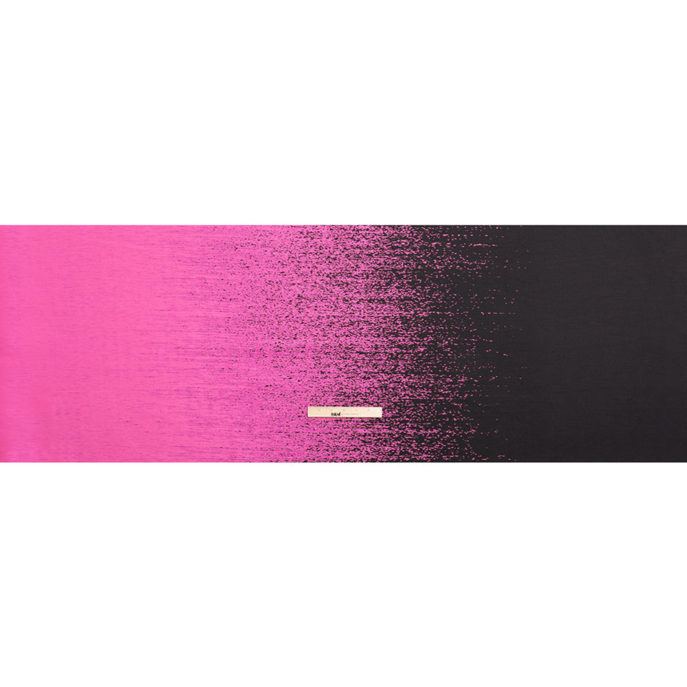 Magenta and Metallic Black Striated Luxury Brocade - Full