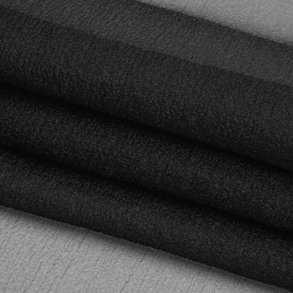 Shimmering Black Bubbly Crinkled Organza Brocade