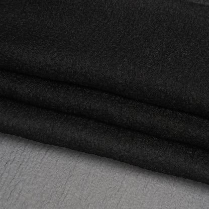 Black Iridescent Shimmer Bubbly Crinkled Organza Brocade