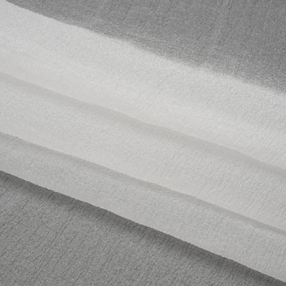 White Iridescent Shimmer Bubbly Crinkled Organza Brocade