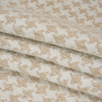 Cloud Houndstooth Boucle Upholstery Jacquard Folded