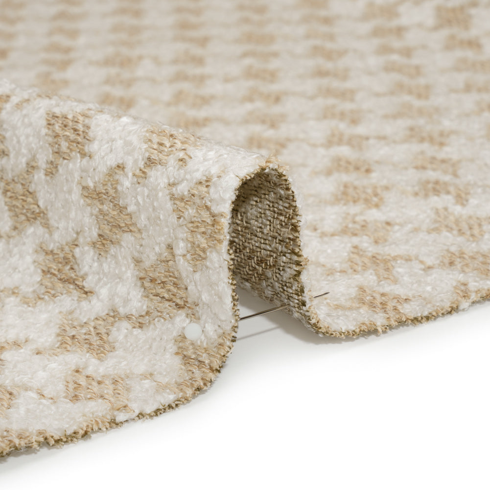 Cloud Houndstooth Boucle Upholstery Jacquard Detail