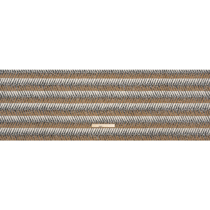 Mudstone Geometric Chevrons and Stripes Upholstery Boucle Jacquard Full