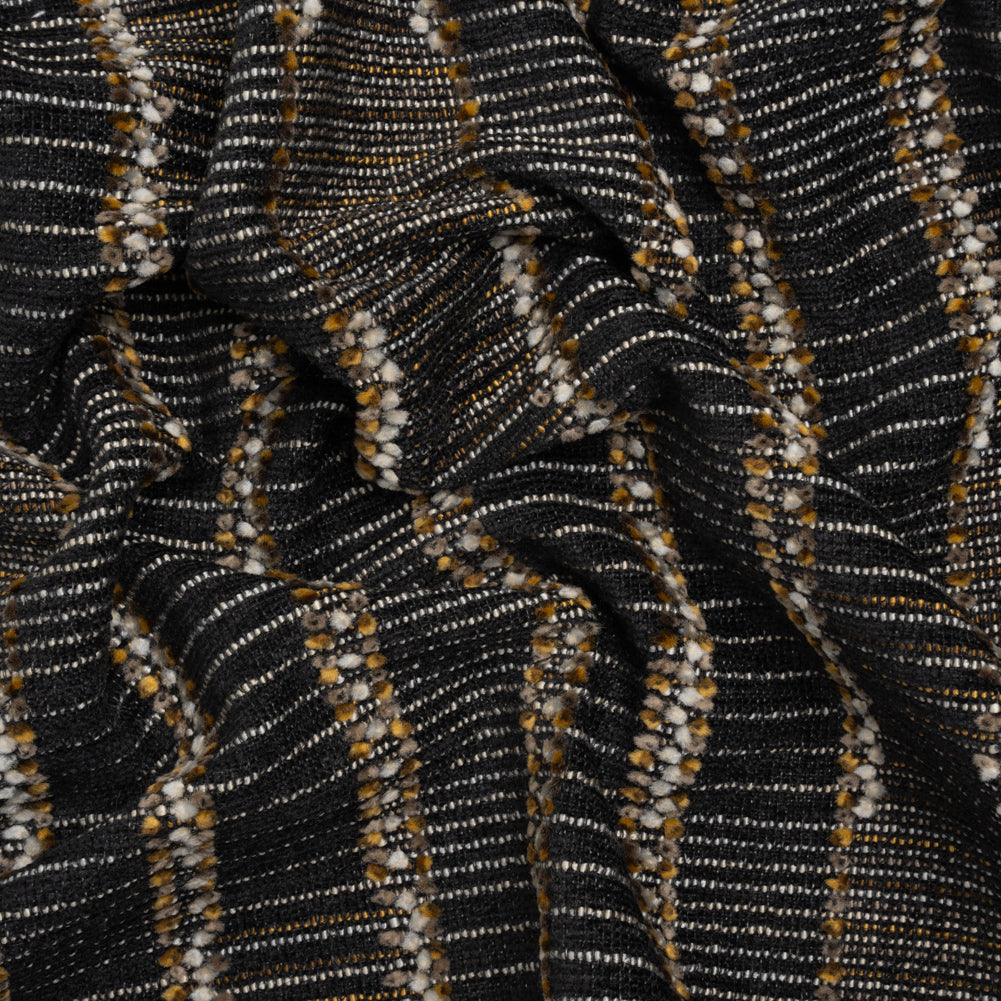 Mudstone Stripes and Ladders Chenille Woven