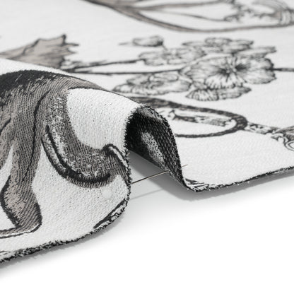 Black Diamond Exotic Pets and Flowers Upholstery Jacquard Detail