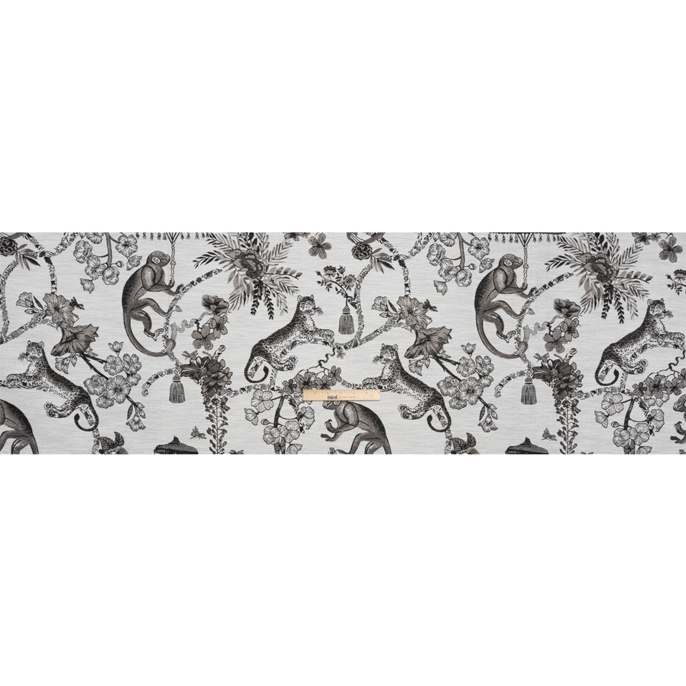 Black Diamond Exotic Pets and Flowers Upholstery Jacquard Full