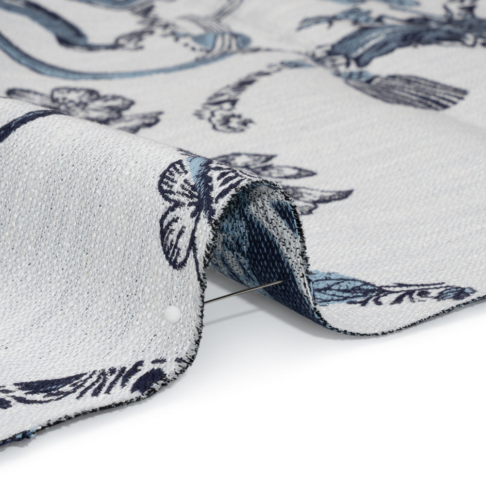 Sapphire Exotic Pets and Flowers Upholstery Jacquard Detail