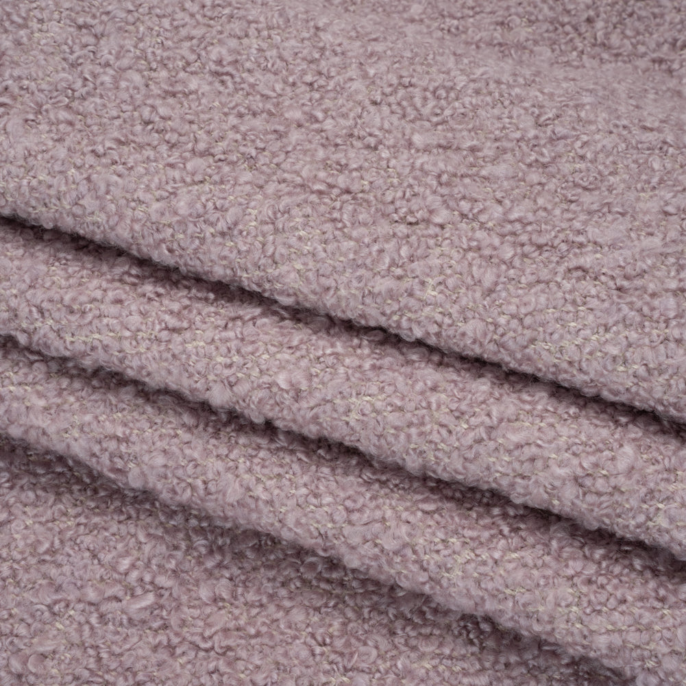 Lilac Fluffy Upholstery Boucle Folded