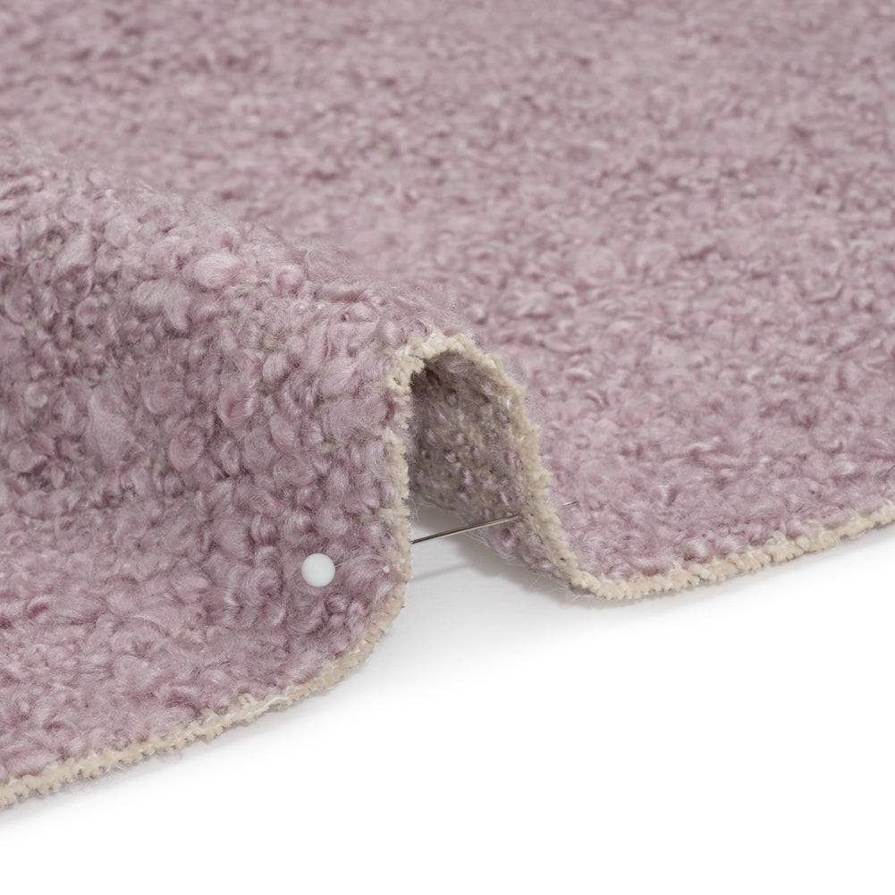 Lilac Fluffy Upholstery Boucle Detail