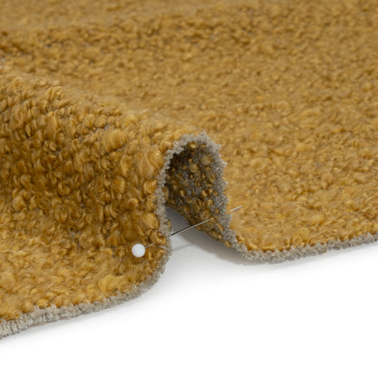 Mustard Fluffy Upholstery Boucle Detail