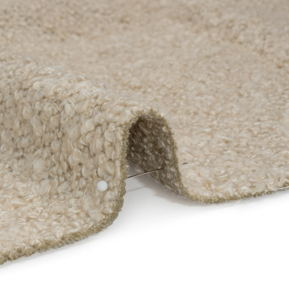 Parchment Fluffy Upholstery Boucle Detail