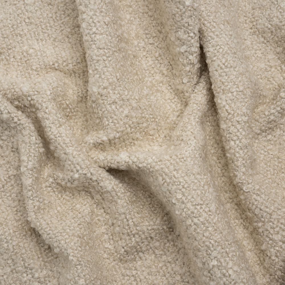 Parchment Fluffy Upholstery Boucle