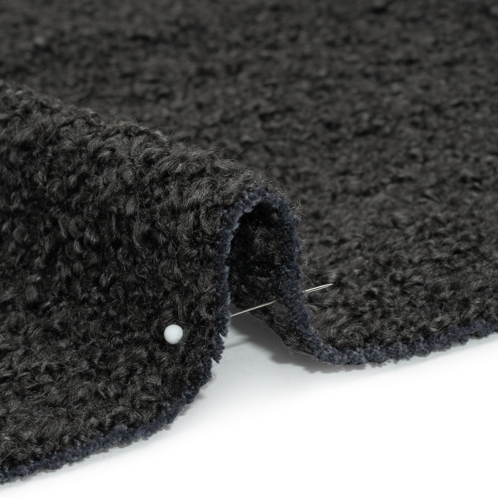 Smoke Fluffy Upholstery Boucle Detail