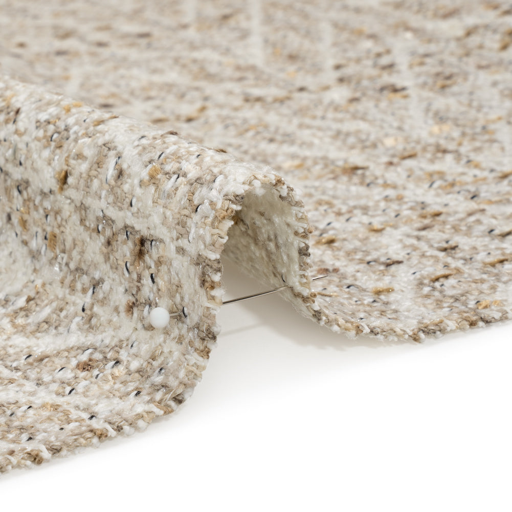 Mineral Subtle Zig Zags Boucle and Chenille Upholstery Woven Detail