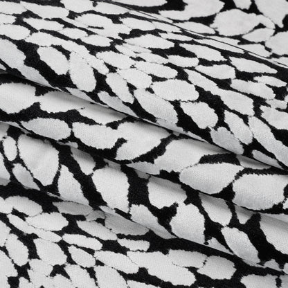 Onyx Animal Spots Textured Chenille Jacquard Folded