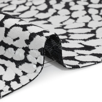 Onyx Animal Spots Textured Chenille Jacquard Detail