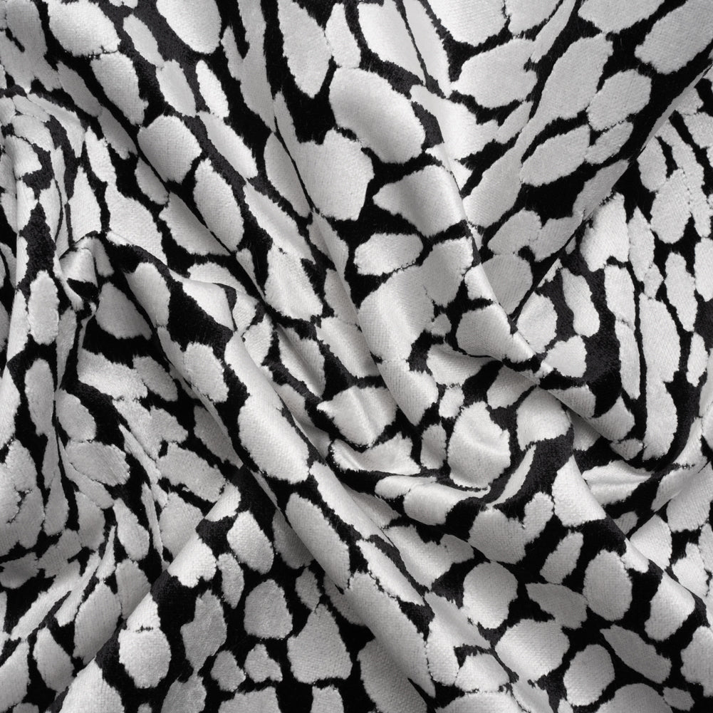 Onyx Animal Spots Textured Chenille Jacquard