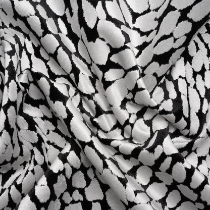 Onyx Animal Spots Textured Chenille Jacquard