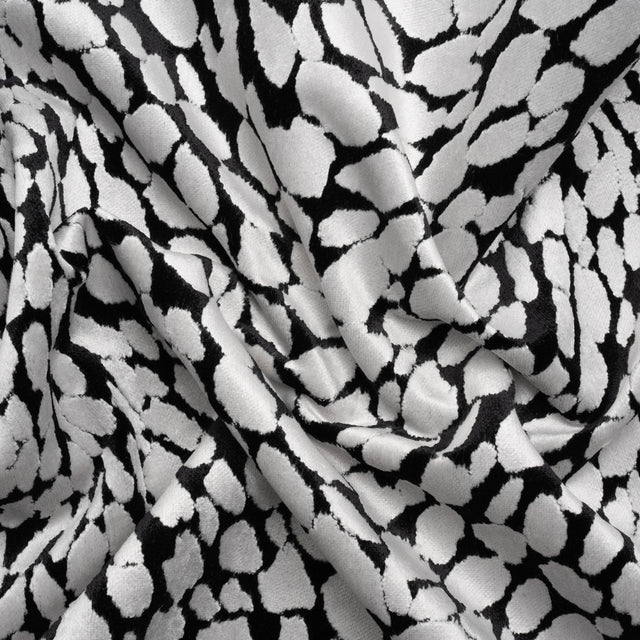 Onyx Animal Spots Textured Chenille Jacquard
