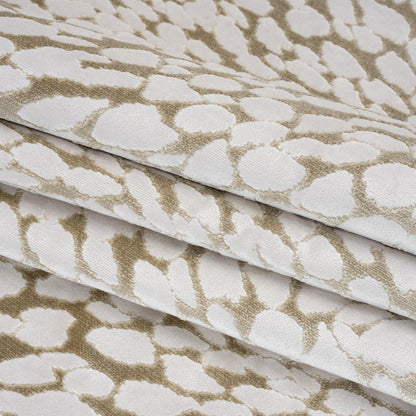 Sandstone Animal Spots Textured Chenille Jacquard Folded