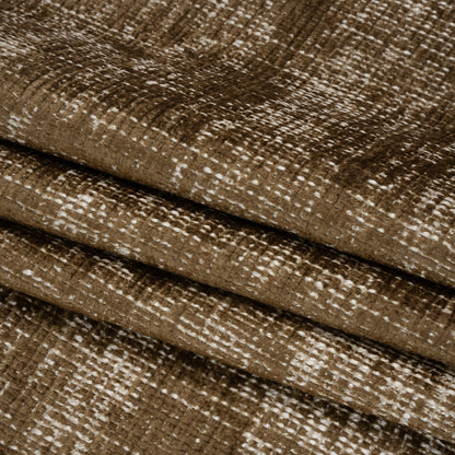 Bison Distressed Look Chenille Upholstery Woven Folded