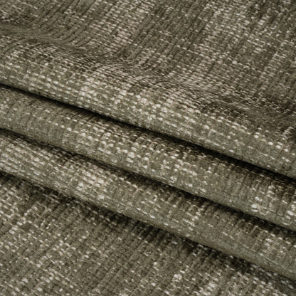 Herbaceous Distressed Look Chenille Upholstery Woven Folded