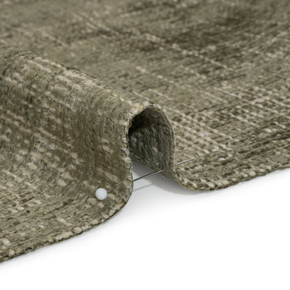 Herbaceous Distressed Look Chenille Upholstery Woven Detail