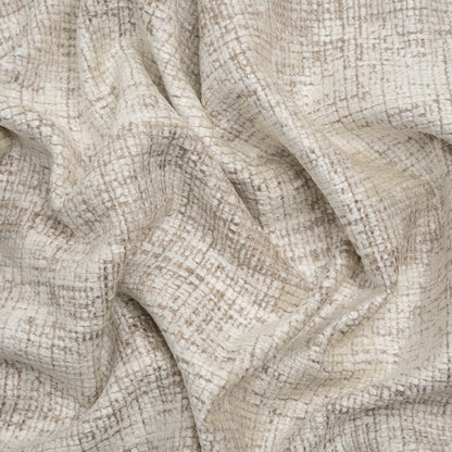 Parchment Distressed Look Chenille Upholstery Woven