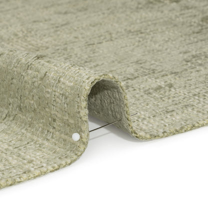 Seafoam Distressed Look Chenille Upholstery Woven Detail