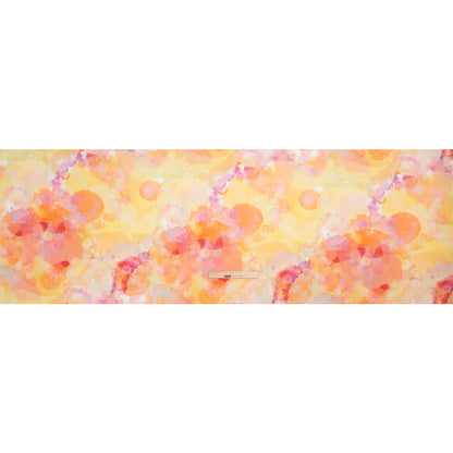 Yellow, Orange and Pink Sunburst Spots Medium Weight Linen Woven