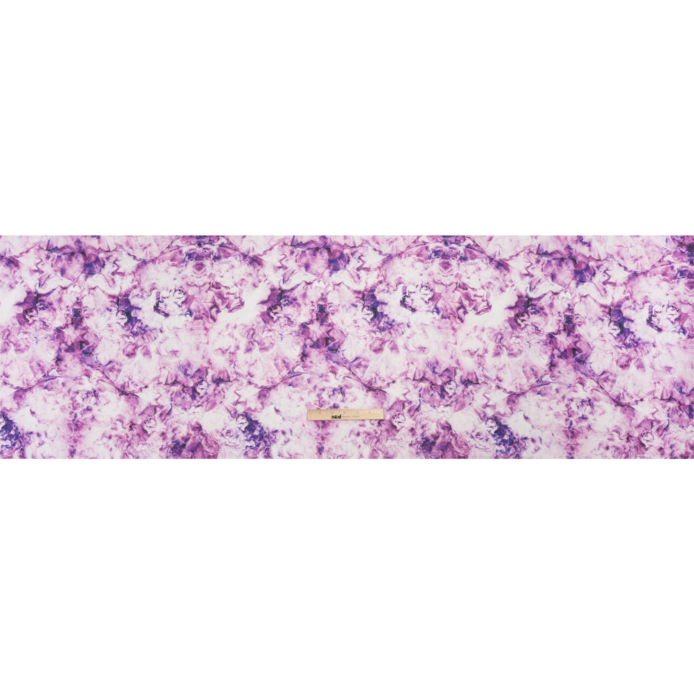 Purple and Ultramarine Marbled Medium Weight Linen Woven - Full